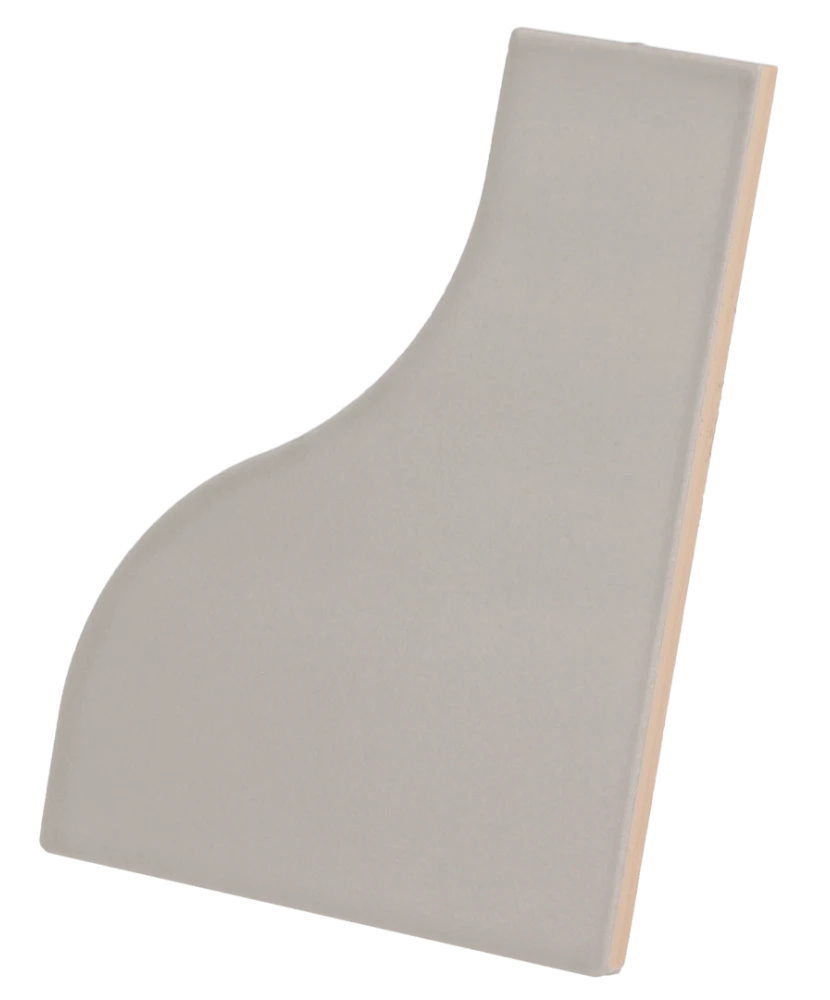 Carrelage Curve Grey Mat 8,3x12 cm - vue latérale du carreau