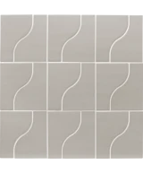 Carrelage Curve Grey Mat 8,3x12 cm - panneau de carreaux