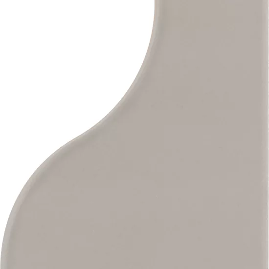 Carrelage Curve Grey Mat 8,3x12 cm - vue de face du carreau