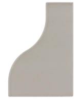 Carrelage Curve Grey Mat 8,3x12 cm - vue de face du carreau