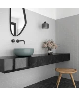 Carrelage Curve Grey Mat 8,3x12 cm - posé en salle de bain 2