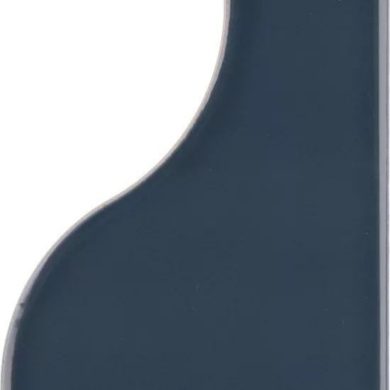 Carrelage Curve Ink Blue 8,3x12 cm - vue de face du carreau