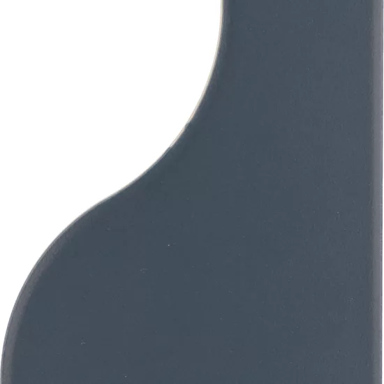 Carrelage Curve Ink Blue Mat 8,3x12 cm - vue de face du carreau