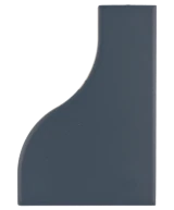 Carrelage Curve Ink Blue Mat 8,3x12 cm - vue de face du carreau