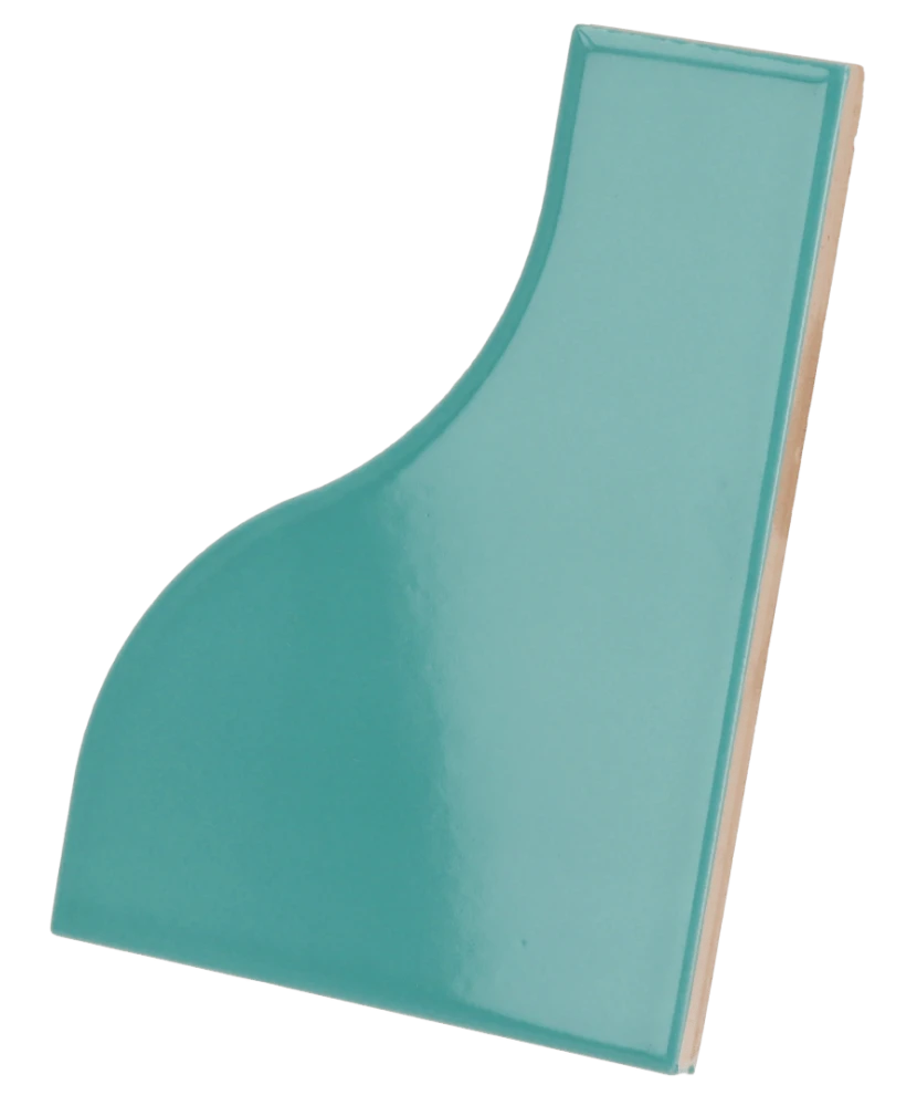 Carrelage Curve Paon 8,3x12 cm - vue latérale du carreau