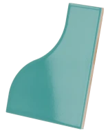 Carrelage Curve Paon 8,3x12 cm - vue latérale du carreau