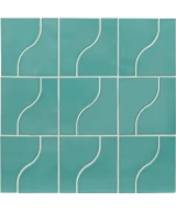 Carrelage Curve Paon 8,3x12 cm - panneau de carreaux