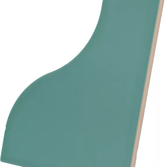 Carrelage Curve Paon Mat 8,3x12 cm - vue latérale du carreau