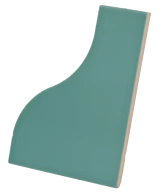 Carrelage Curve Paon Mat 8,3x12 cm - vue latérale du carreau