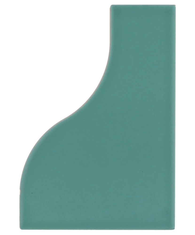 Carrelage Curve Paon Mat 8,3x12 cm - vue de face du carreau