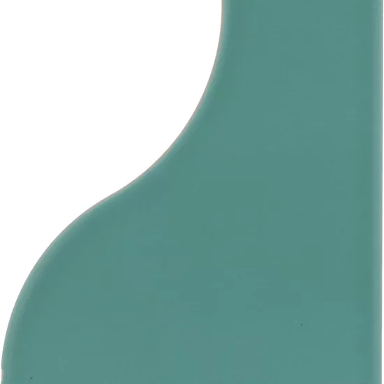 Carrelage Curve Paon Mat 8,3x12 cm - vue de face du carreau