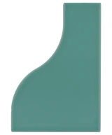 Carrelage Curve Paon Mat 8,3x12 cm - vue de face du carreau