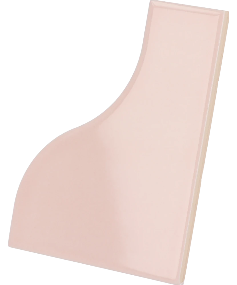 Carrelage Curve Pink 8,3x12 cm - détail du carreau