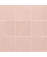Carrelage Curve Pink 8,3x12 cm - panneau de carreaux
