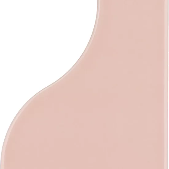 Carrelage Curve Pink 8,3x12 cm - vue de face du carreau