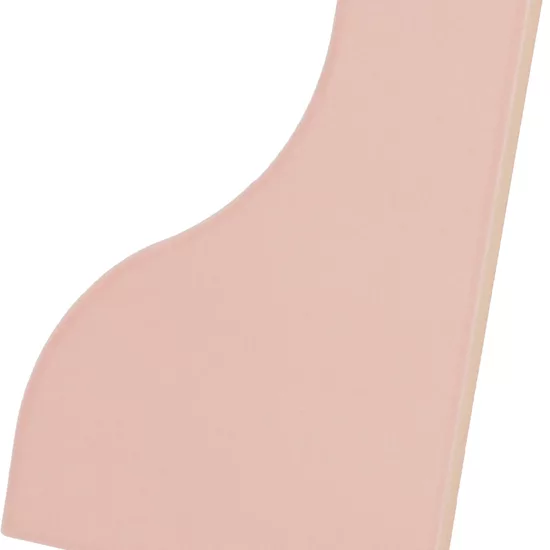 Carrelage Curve Pink Mat 8,3x12 cm - vue latérale du carreau