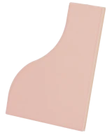 Carrelage Curve Pink Mat 8,3x12 cm - vue latérale du carreau