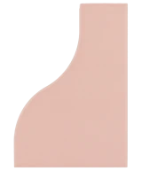 Carrelage Curve Pink Mat 8,3x12 cm - vue de face du carreau