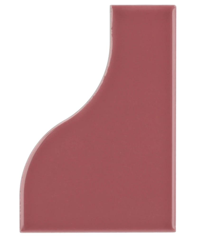 Carrelage Curve Ruby Shade 8,3x12 cm - vue de face du carreau