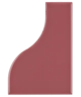 Carrelage Curve Ruby Shade 8,3x12 cm - vue de face du carreau