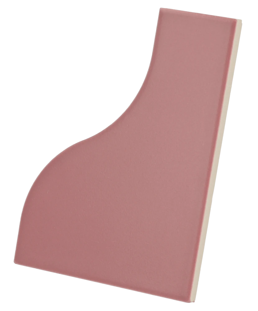 Carrelage Curve Ruby Shade Mat 8,3x12 cm - vue latérale du carreau