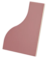 Carrelage Curve Ruby Shade Mat 8,3x12 cm - vue latérale du carreau
