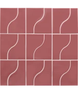Carrelage Curve Ruby Shade Mat 8,3x12 cm - panneau de carreaux