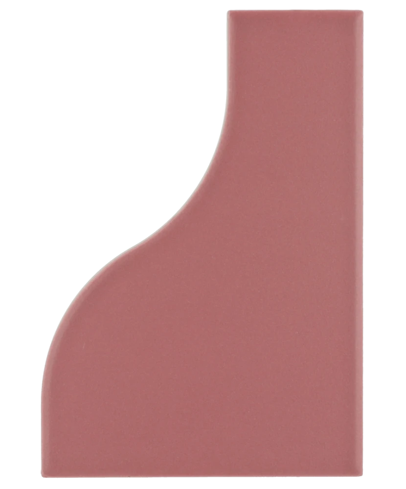 Carrelage Curve Ruby Shade Mat 8,3x12 cm - vue de face du carreau