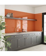 Carrelage Curve Ruby Shade Mat 8,3x12 cm - posé en salle de bain 3