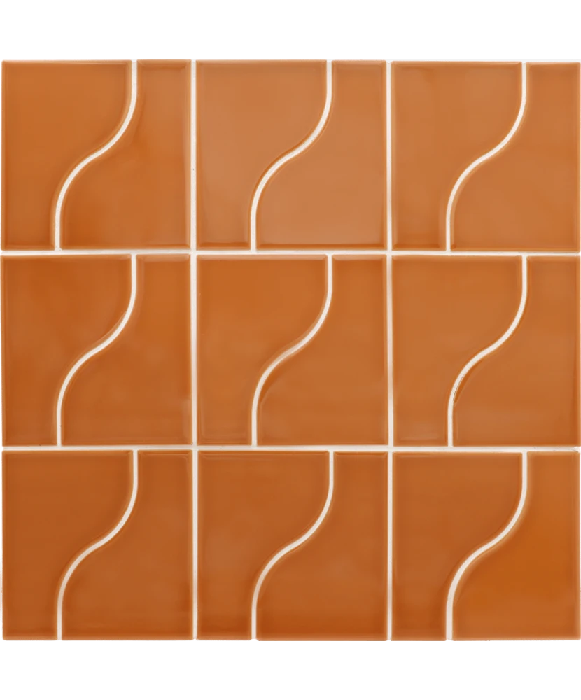 Carrelage Curve Sunset 8,3x12 cm - panneau de carreaux