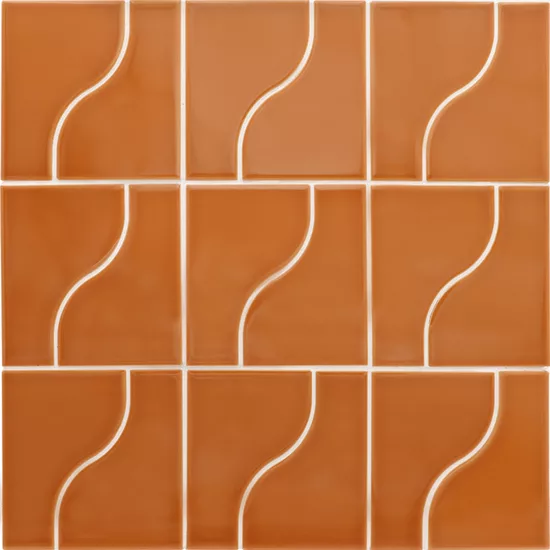 Carrelage Curve Sunset 8,3x12 cm - panneau de carreaux