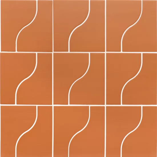Carrelage Curve Sunset Mat 8,3x12 cm - panneau de carreaux