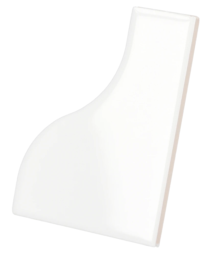 Carrelage Curve White 8,3x12 cm - vue latérale du carreau