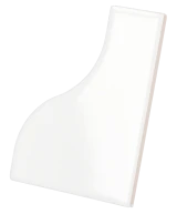 Carrelage Curve White 8,3x12 cm - vue latérale du carreau