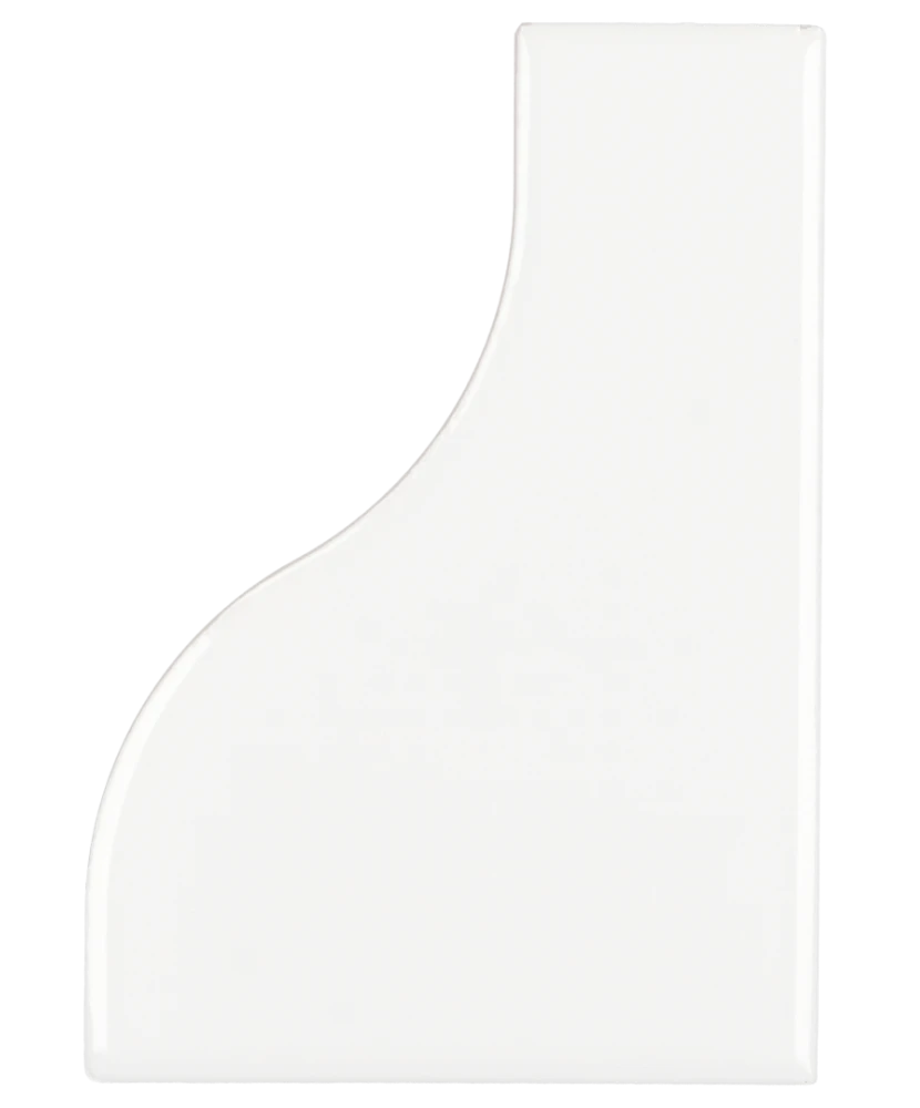 Carrelage Curve White 8,3x12 cm - vue de face du carreau