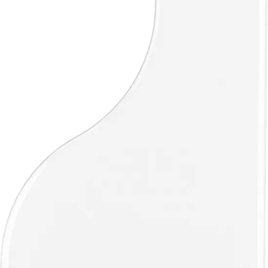 Carrelage Curve White 8,3x12 cm - vue de face du carreau