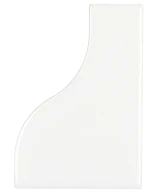 Carrelage Curve White 8,3x12 cm - vue de face du carreau