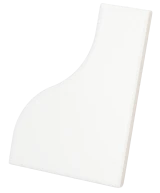 Carrelage Curve White Mat 8,3x12 cm - vue latérale du carreau