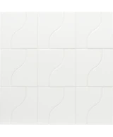Carrelage Curve White Mat 8,3x12 cm - panneau de carreaux