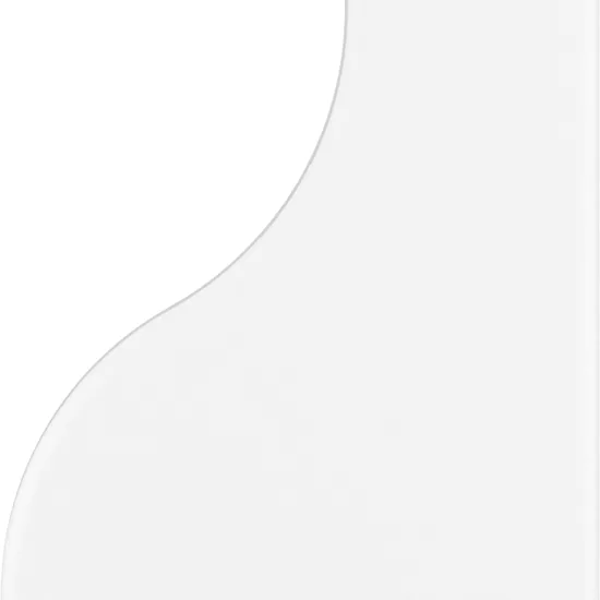 Carrelage Curve White Mat 8,3x12 cm - vue de face du carreau