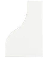 Carrelage Curve White Mat 8,3x12 cm - vue de face du carreau