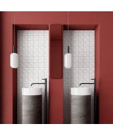 Carrelage Curve White Mat 8,3x12 cm - posé en salle de bain