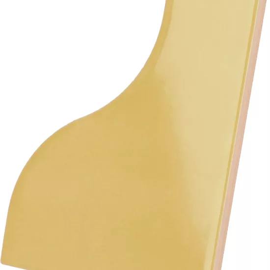 Carrelage Curve Yellow 8,3x12 cm - vue latérale du carreau