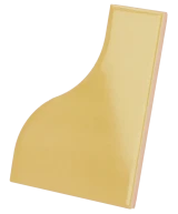 Carrelage Curve Yellow 8,3x12 cm - vue latérale du carreau