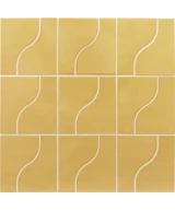 Carrelage Curve Yellow 8,3x12 cm - panneau de carreaux