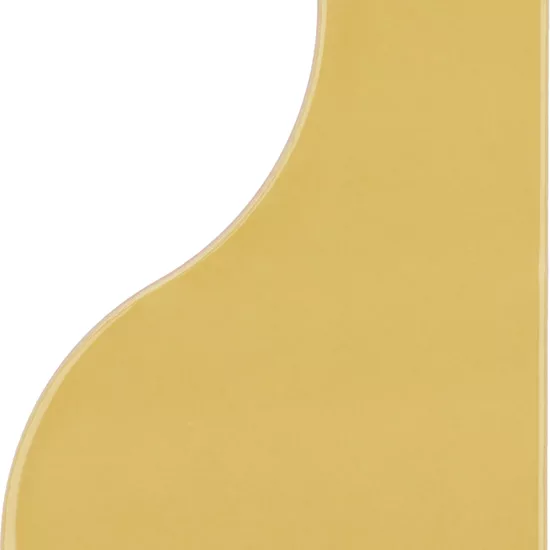 Carrelage Curve Yellow 8,3x12 cm - vue de face du carreau