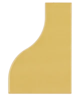 Carrelage Curve Yellow 8,3x12 cm - vue de face du carreau