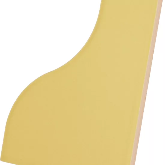 Carrelage Curve Yellow Mat 8,3x12 cm - vue latérale du carreau