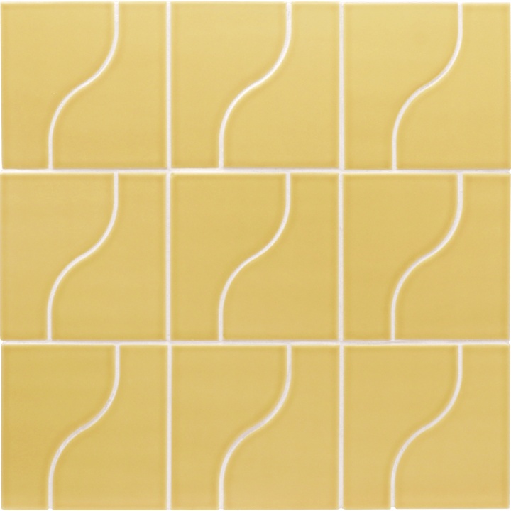 Curve Yellow Matt 8.3x12 cm - carrelage NAIS - image 2