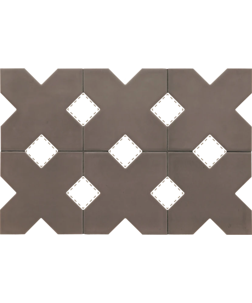 Carrelage Kasbah Mud 12x12 cm - panneau de carreaux